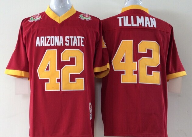 NCAA Youth Arizona State Sun Devils Red #42 Tillman jerseys